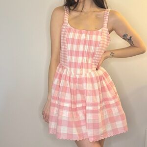 LoveShackFancy Pink and white dress